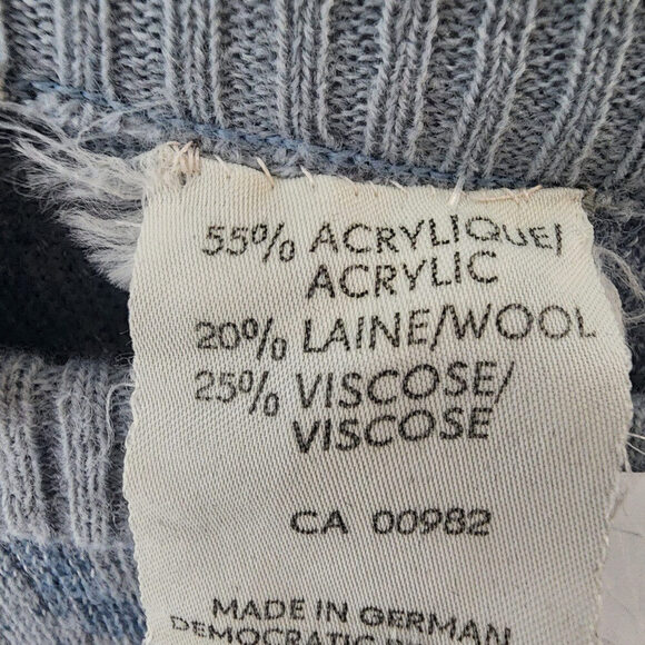 Vintage Express Blue Knit Wool Sweater Dress Size M - Picture 9 of 10